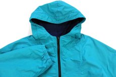 画像3: 90s USA製 L.L.Bean フリースライナー ナイロン アノラックパーカー ターコイズブルー M (3)