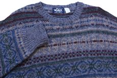 画像3: 80s 英国製 Woolrichウールリッチ フェアアイル柄 ウールニット セーター (3)