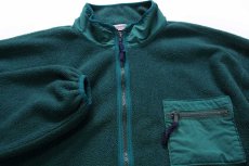 画像3: 90s USA製 EMS フルジップ フリースジャケット 緑 XL (3)