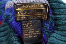 画像5: 90s EddieBauerエディーバウアー ムース柄 ノルディック柄 タートルネック ウールニット セーター L (5)