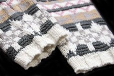 画像6: 80s USA製 L.L.Bean 雪柄 ノルディック柄 モックネック コットンニット セーター L (6)