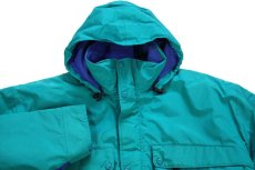 画像3: 90s USA製 L.L.Bean Thinsulate中綿入り GORE-TEXゴアテックス ナイロン マウンテンジャケット エメラルドグリーン L-T (3)