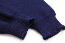 画像6: 70s フランス製 SAINT JAMES セントジェームス ロングホーン刺繍 ウールニット マリンセーター 濃紺 XL (6)