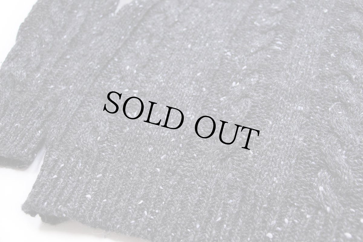 画像6: 英国製 CONTINENTAL DIVIDE ケーブル編み ネップ入り ウールニット セーター チャコールグレー L★フィッシャーマン (6)