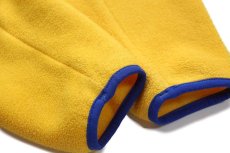 画像7: 90s USA製 L.L.Bean 筆記体ロゴ刺繍 ショート丈 フリースジャケット 黄 M (7)