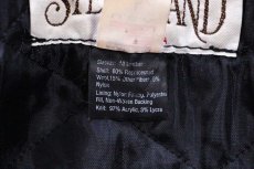 画像5: 90s USA製 Coors LIGHT ロゴ刺繍 キルティングライナー メルトン ウール 袖革スタジャン 黒 L (5)