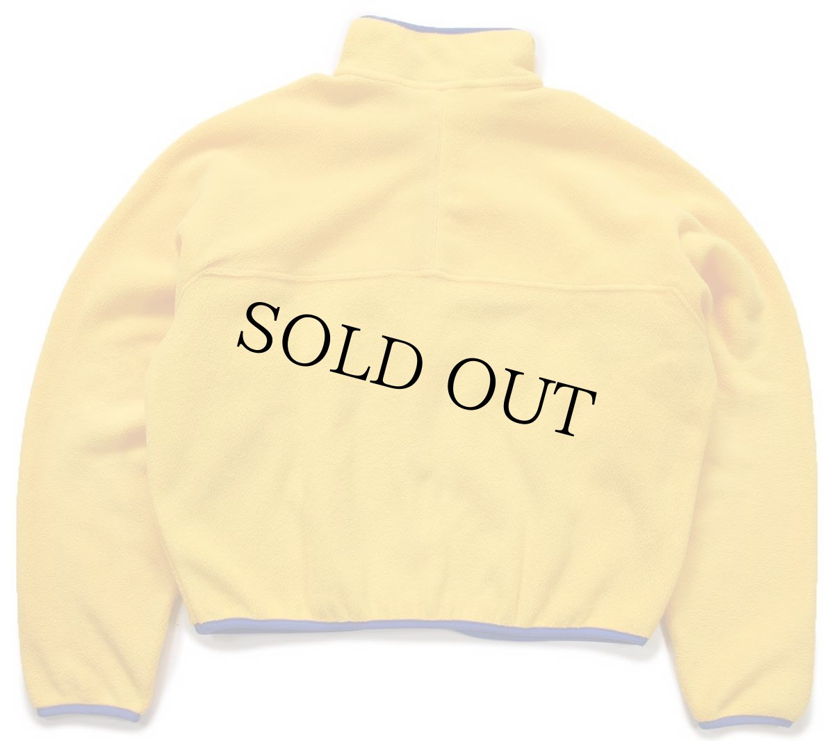 画像2: 90s USA製 L.L.Bean 筆記体ロゴ刺繍 ショート丈 フリースジャケット 黄 M (2)