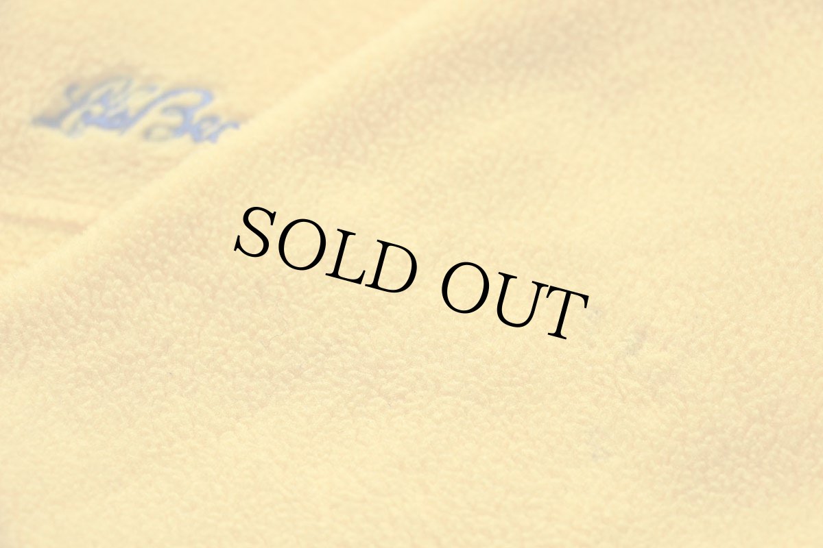 画像6: 90s USA製 L.L.Bean 筆記体ロゴ刺繍 ショート丈 フリースジャケット 黄 M (6)