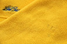 画像6: 90s USA製 L.L.Bean 筆記体ロゴ刺繍 ショート丈 フリースジャケット 黄 M (6)