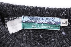 画像4: 英国製 CONTINENTAL DIVIDE ケーブル編み ネップ入り ウールニット セーター チャコールグレー L★フィッシャーマン (4)