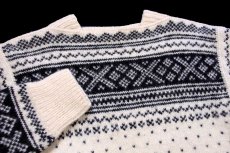 画像3: ノルウェー製 norse knit ノルディック柄 ウール ハンドニット セーター (3)