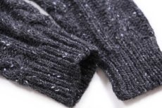 画像7: 英国製 CONTINENTAL DIVIDE ケーブル編み ネップ入り ウールニット セーター チャコールグレー L★フィッシャーマン (7)