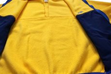 画像5: 90s USA製 L.L.Bean 筆記体ロゴ刺繍 ショート丈 フリースジャケット 黄 M (5)