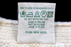 画像5: アイルランド製 GAELTARRA ケーブル編み ウールニット カーディガン ナチュラル L★フィッシャーマン (5)