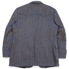 画像2: 70s USA製 LEVI'Sリーバイス WESTERN WEAR エルボーパッチ付き ツイード ウール テーラードジャケット 44R★ブレザー (2)