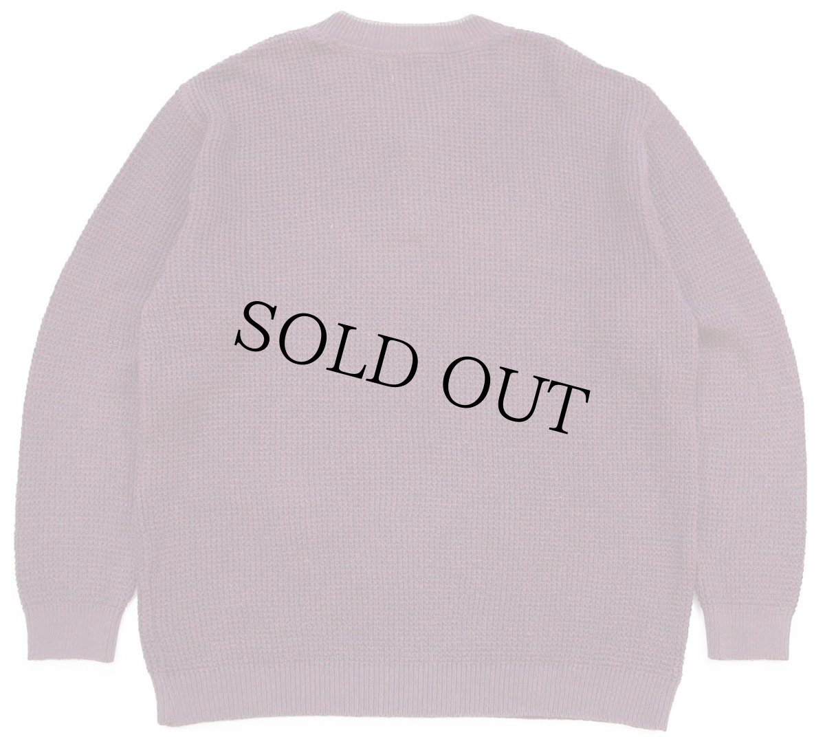 画像2: 00s USA製 L.L.Bean ヘンリーネック ワッフル コットンニット セーター バーガンディ ミックス L-T (2)