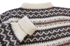 画像3: アイルランド製 STOBI ノルディック柄 ウールニット セーター (3)