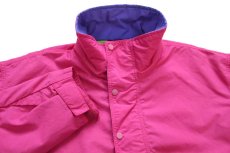 画像3: 90s USA製 patagoniaパタゴニア ハイネック ハーフジップ ナイロン アノラックジャケット ピンク XS (3)