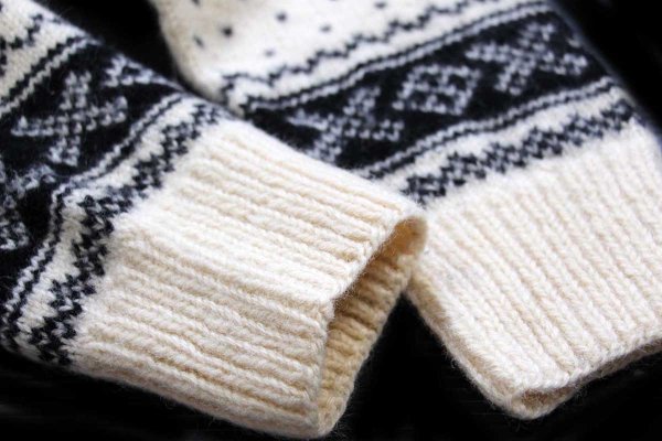 ノルウェー製 norse knit ノルディック柄 ウール ハンドニット