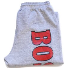 画像1: 80s USA製 FRUIT OF THE LOOM BOSTON スウェットパンツ 杢グレー L (1)