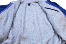 画像5: 90s USA製 patagoniaパタゴニア シェルドシンチラ フリースライナー ナイロンジャケット 青 L (5)