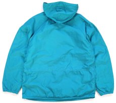 画像2: 90s USA製 L.L.Bean フリースライナー ナイロン アノラックパーカー ターコイズブルー M (2)