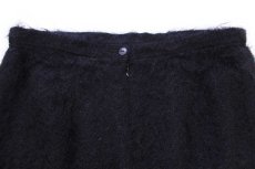 画像3: イタリア製 UNKNOWN ウール×モヘヤ パイル スカート ブラック 100 (3)