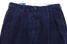 画像4: 90s ポロ ラルフローレン HAMMOND PANT ツータック コットン コーデュロイパンツ 紺 W38 L32 (4)