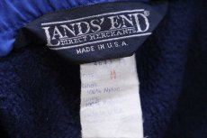 画像6: 80s USA製 LANDS'ENDランズエンド サイドジップ フリースライナー ナイロンパンツ 青 M (6)