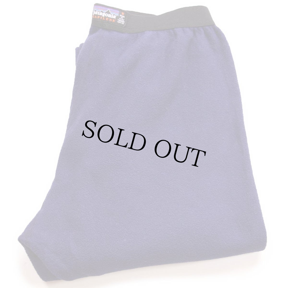 画像1: 00s USA製 patagoniaパタゴニア CAPILENEキャプリーン インナー フリースパンツ ナス紺 W-M (1)