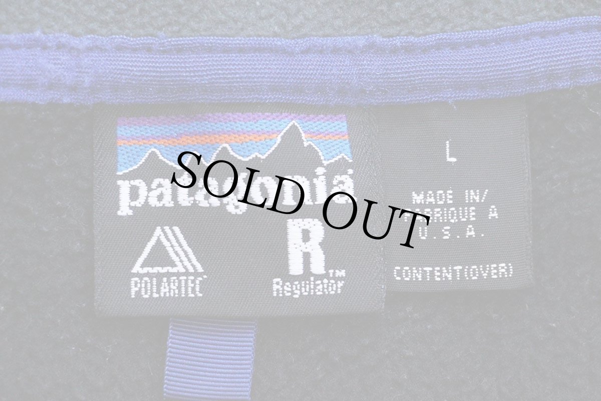 画像5: 00s USA製 patagoniaパタゴニア R2 POLARTEC フリースジャケット 黒 L (5)