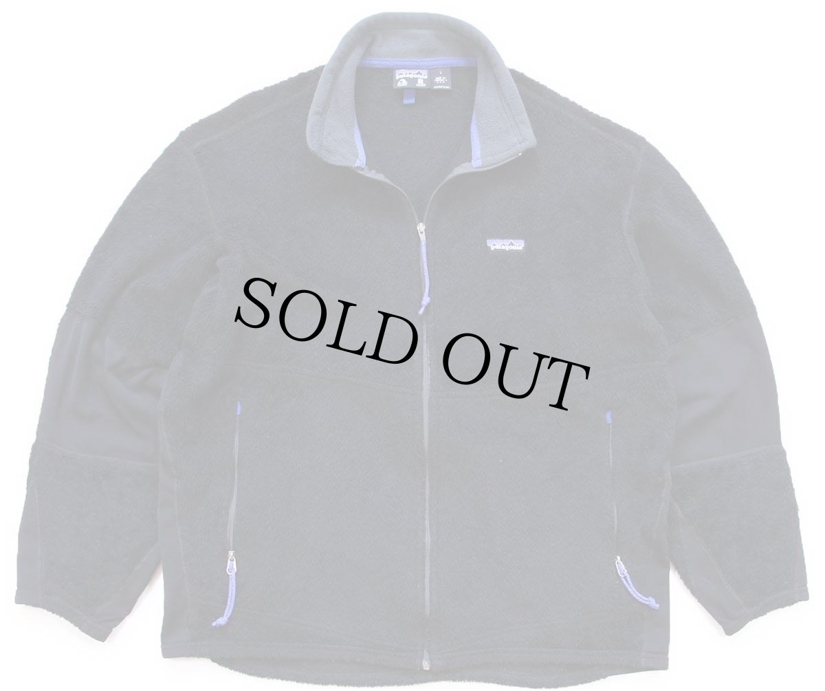 画像1: 00s USA製 patagoniaパタゴニア R2 POLARTEC フリースジャケット 黒 L (1)