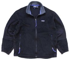画像1: 00s USA製 patagoniaパタゴニア R2 POLARTEC フリースジャケット 黒 L (1)