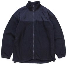 画像1: 00s 米軍 U.S.NAVY ECWCS GEN2 NWU ゴアテックスパーカー ライナー POLARTEC フリースジャケット 黒 S-R (1)