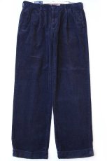 画像2: 90s ポロ ラルフローレン HAMMOND PANT ツータック コットン コーデュロイパンツ 紺 W38 L32 (2)