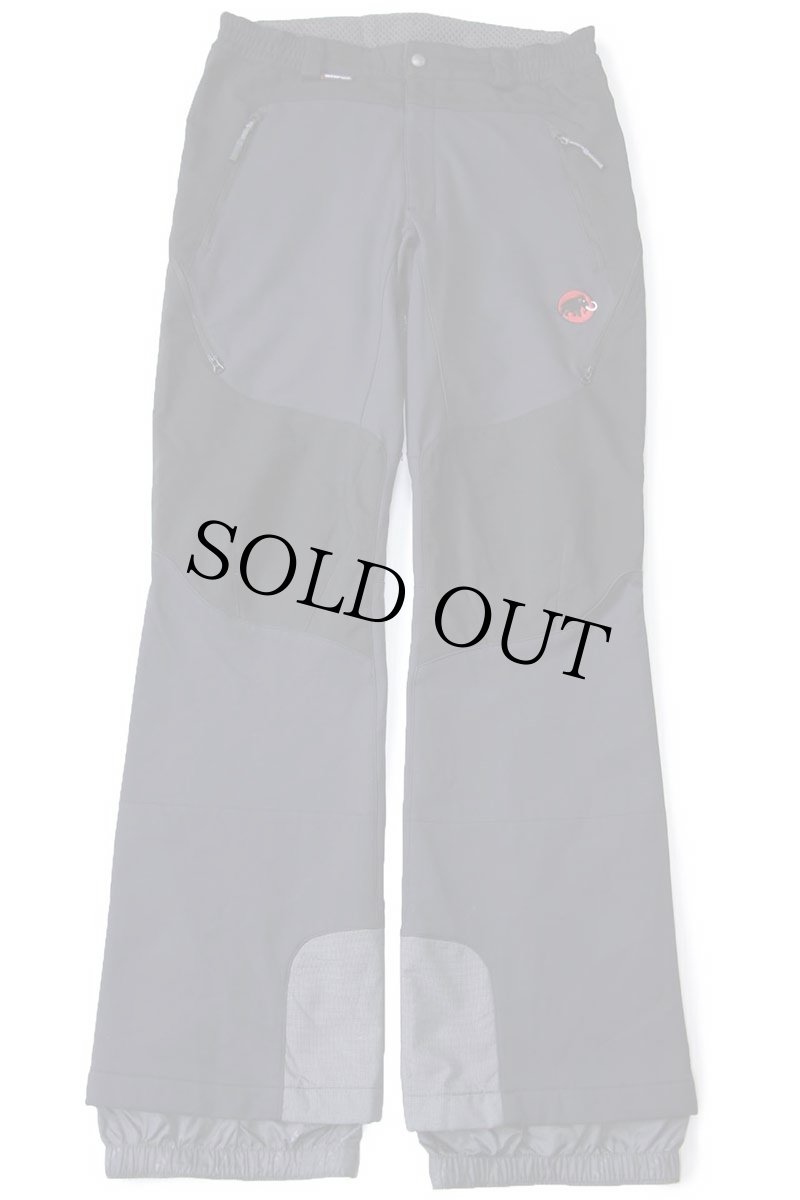 画像2: MAMMUTマムート ロゴ刺繍 SOFtech 切り替え ナイロン ソフトシェル スキーパンツ 黒 48 (2)