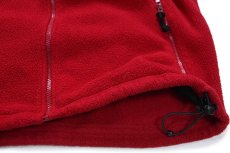 画像6: 90s USA製 L.L.Bean ロゴ刺繍 フリースベスト 赤 M-R (6)