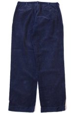 画像3: 90s ポロ ラルフローレン HAMMOND PANT ツータック コットン コーデュロイパンツ 紺 W38 L32 (3)