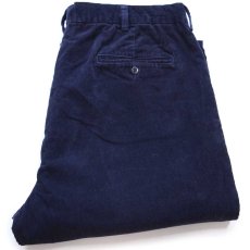 画像1: 90s ポロ ラルフローレン HAMMOND PANT ツータック コットン コーデュロイパンツ 紺 W38 L32 (1)