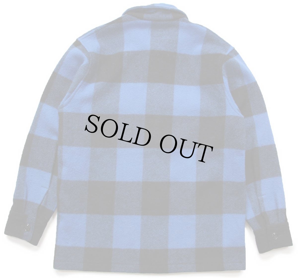 画像2: USA製 BEMIDJI WOOLEN MILLS ベミジ バッファローチェック ウールシャツジャケット 青×黒 M (2)