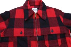 画像3: 70s Woolrichウールリッチ バッファローチェック マッキーノ ウールジャケット 赤×黒 (3)