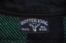 画像4: 60s WINTER KING バッファローチェック マチ付き ウールシャツ 緑×黒 (4)
