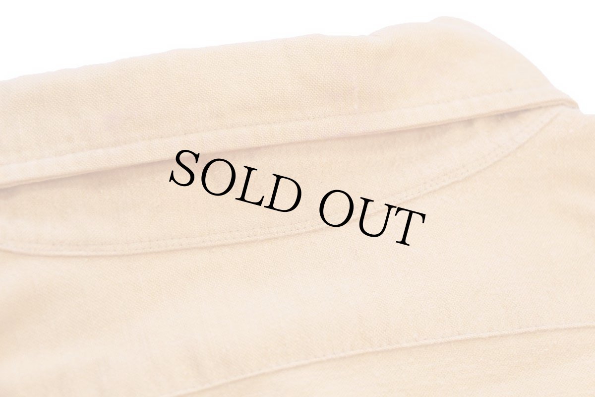 画像6: 70s L.L.Bean 筆記体タグ 無地 コットン シャモアクロスシャツ 薄オレンジ 18 (6)