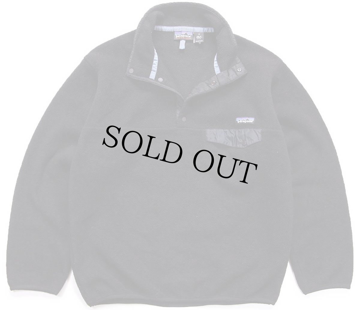 画像2: 00s USA製 patagoniaパタゴニア シンチラ フリース スナップT 黒 M (2)