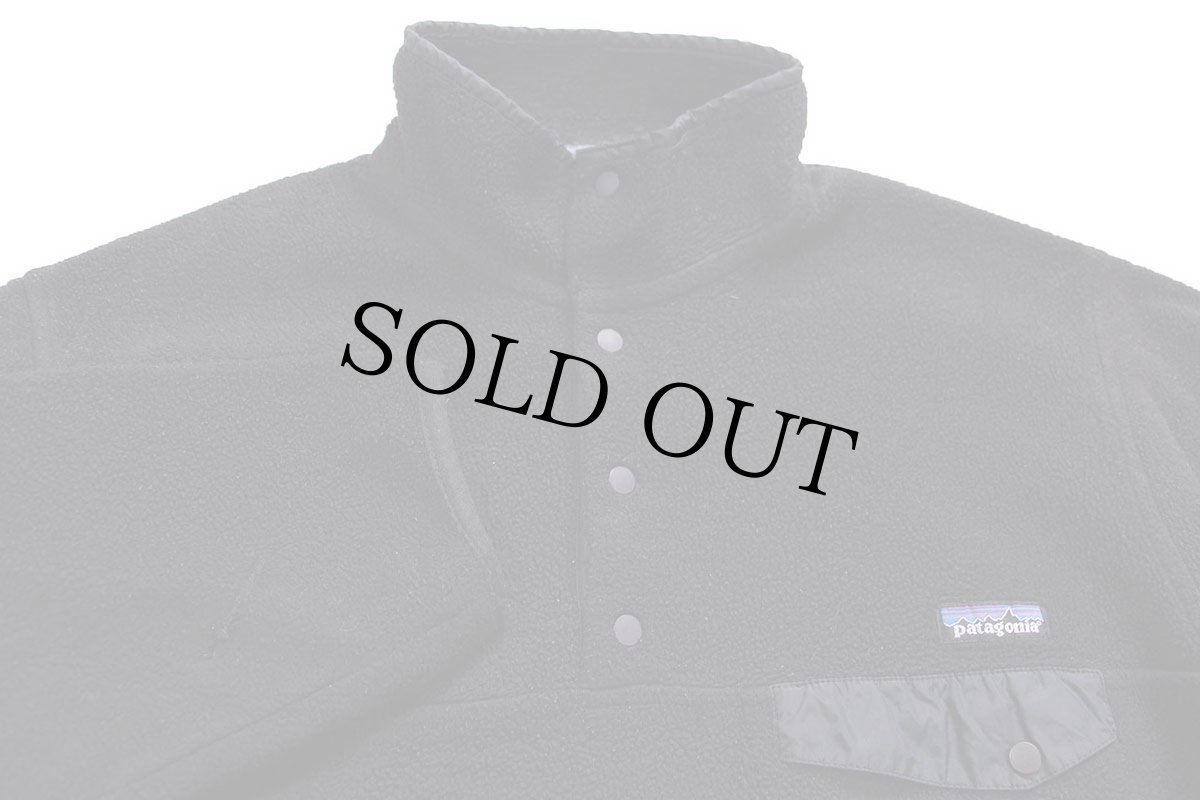 画像3: 00s USA製 patagoniaパタゴニア シンチラ フリース スナップT 黒 M (3)