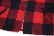 画像8: 70s Woolrichウールリッチ バッファローチェック マッキーノ ウールジャケット 赤×黒 (8)