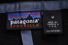 画像4: 00s USA製 patagoniaパタゴニア シンチラ フリース スナップT 黒 M (4)