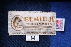 画像4: USA製 BEMIDJI WOOLEN MILLS ベミジ バッファローチェック ウールシャツジャケット 青×黒 M (4)