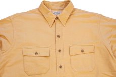 画像3: 70s L.L.Bean 筆記体タグ 無地 コットン シャモアクロスシャツ 薄オレンジ 18 (3)