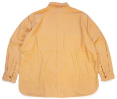 画像2: 70s L.L.Bean 筆記体タグ 無地 コットン シャモアクロスシャツ 薄オレンジ 18 (2)